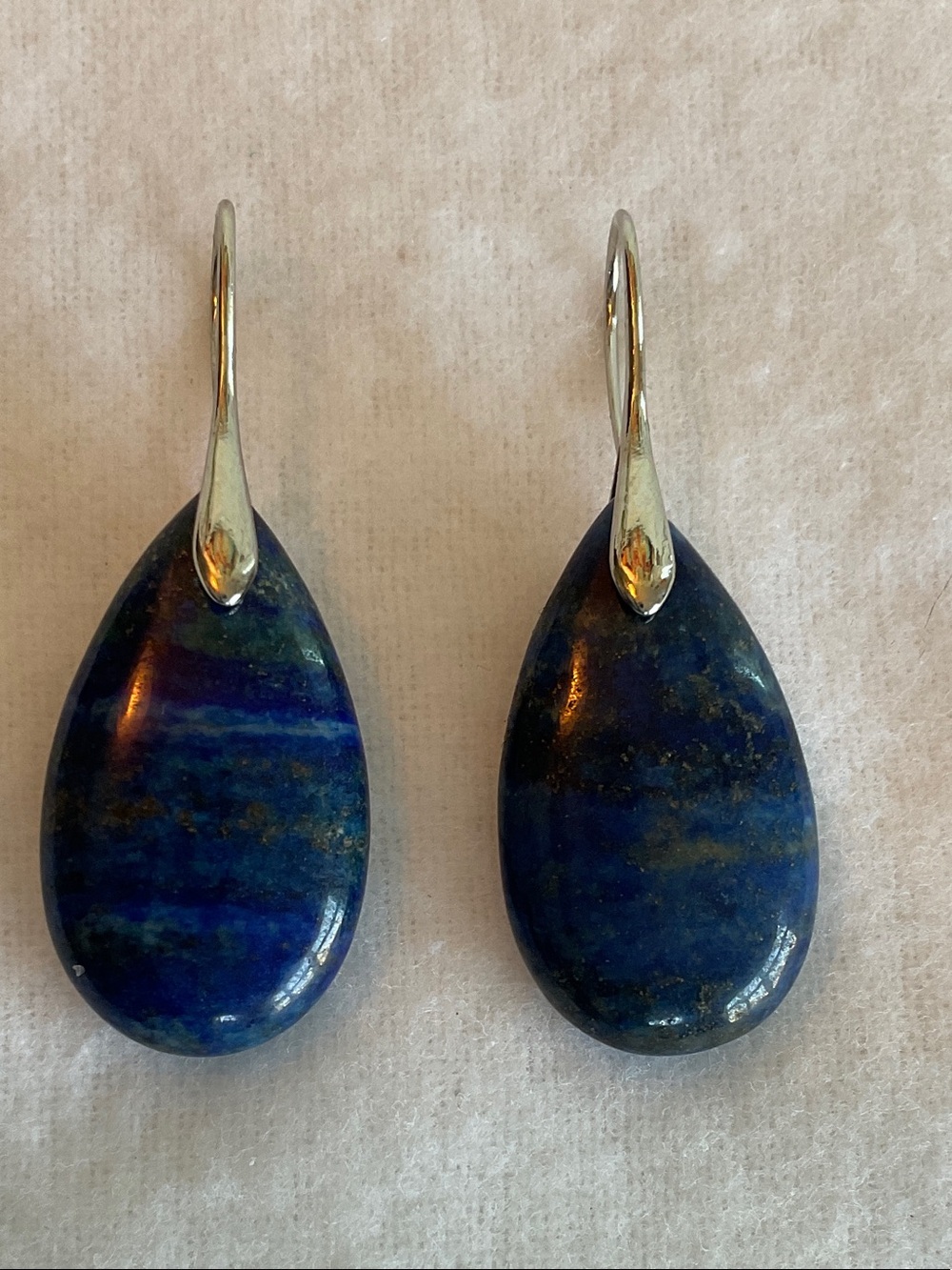 Blue Stone Drop Earrings